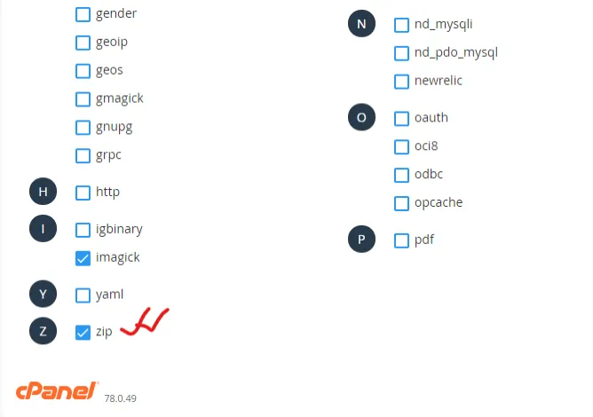 Enable ZIP PHP Extensions! (FIG-02)