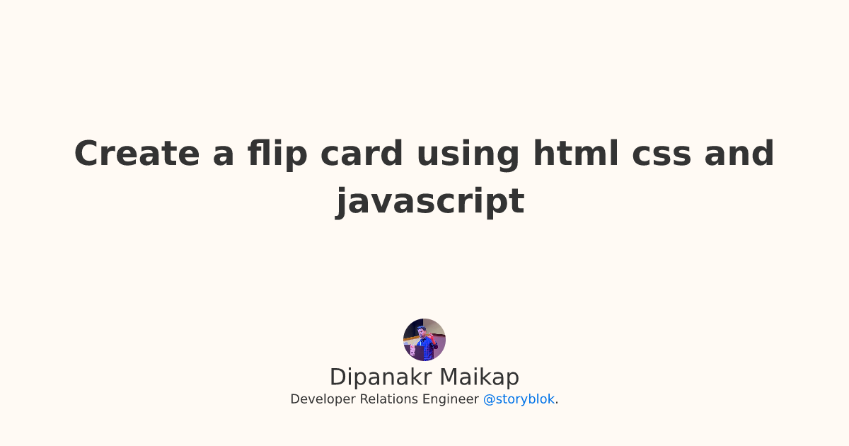 Create a flip card using html css and javascript